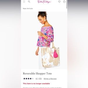 Lilly Pulitzer Gold Beach Bag